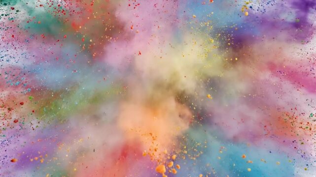 Vibrant holi gulal color powder explosion in super slow motion creating abstract festival celebration visuals for branding motion graphics creative backgrounds and artistic storytelling