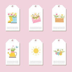 spring gift tag lables