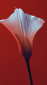 A beautiful calla lily in bloom captured in a stunning video