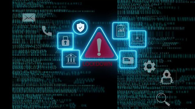 Cybersecurity alert concept showing system warning symbols in browser window interface, representing hacking threats, data breaches, and internet security issues in digital