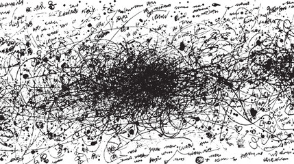 Abstract background full of chaotic scribbles and loops vector illustration.