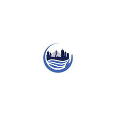 Obraz premium Cityscape Logo Design A Modern Urban Landscape Symbol.