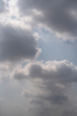 Obraz premium Beautiful clouds with blue sky background. Nature weather