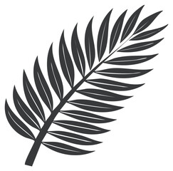 Fototapeta premium Palm leaf illustration, tropical plant branch with foliage, vector design element for graphic design and decorative purposes