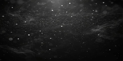 Abstract animation of falling stars looping through a dark blue galaxy universe filled with glowing nebula dust and sparkling cosmos light © FANUSH