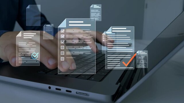 Documents confidentiality,cyber security protection concept.Software for security personal dataConfidentiality documents and employee compliance rules.Documents law regulation and compliance rules.