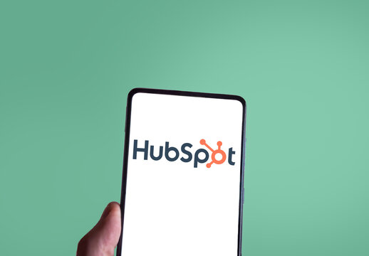 Hubspot logo on a smartphone screen. Link&ouml;ping, &Ouml;sterg&ouml;tland, Sweden. 02-17-2026