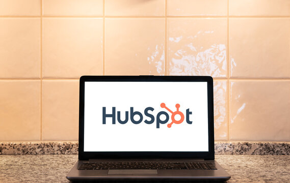 Hubspot logo on a laptop screen. Link&ouml;ping, &Ouml;sterg&ouml;tland, Sweden. 02-17-2026