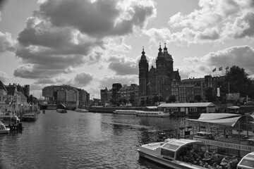 Obraz premium Monochrome picture of Amsterdam