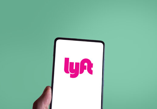 LYFT logo on a screen. Link&ouml;ping, &Ouml;sterg&ouml;tland, Sweden. 02-17-2026