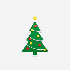 Fototapeta premium christmas tree vector illustration