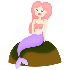 Cute mermaid cartoon