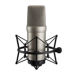 Professional microphone isolated on transparent background