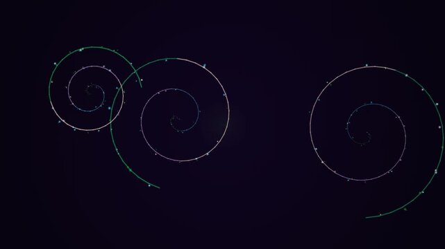 White Swirling Lines on Dark Background.