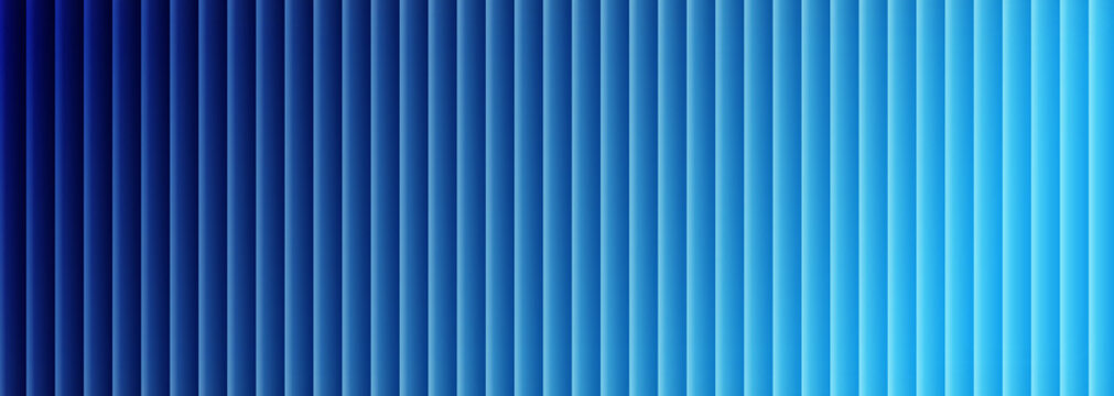 Abstract vertical blue gradient stripes forming a textured background pattern transitioning smoothly from deep indigo to bright cyan light on white background