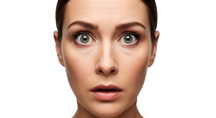 Woman's Face with Surprised Expression