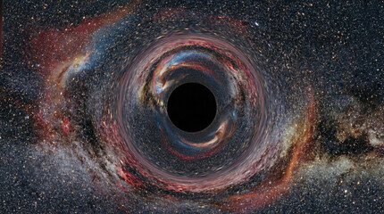 Black Hole in Deep Space &ndash; Cosmic Vortex Background
