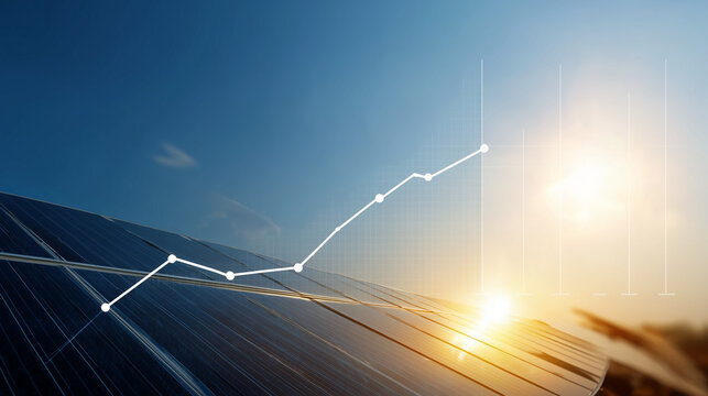 Solar energy growth renewable resources infographic nature landscape data visualization