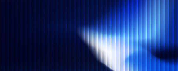 deep blue ribbed glass texture with wave lighting and soft vertical gradients on dark background, abstract futuristic design ideal for digital interfaces, branding, and tech visuals © HARTA
