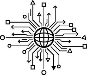 Global network connections and data flow