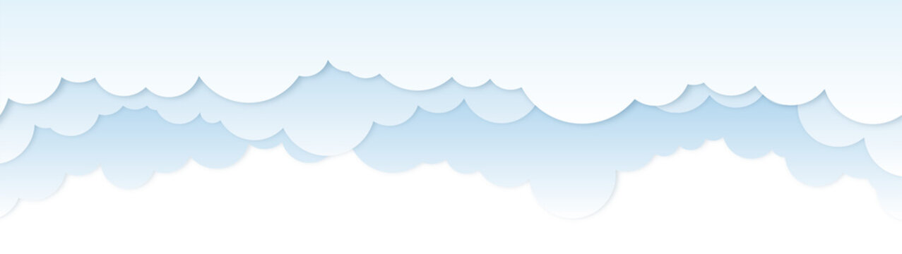 Cartoon Clouds Sky: Vector Illustration