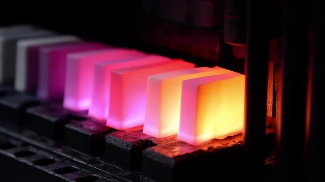 Medium shot capturing close monitoring of material flow rates inside a rotational molding chamber for consistent wall thickness in plastic manufacturing