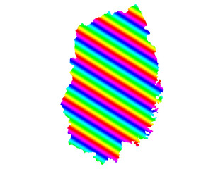 岩手県　虹色　カラフル　縞模様　イラスト