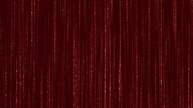 red glitter curtain stripped texture with shiny glowing stars animation, Valentines day christmas and new year holiday celebration motion background