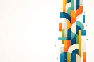 Abstract Geometric Background for Vertical Branding Layout