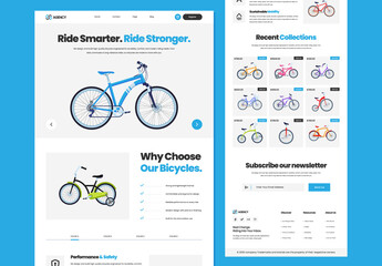 Bicycle ECommerce Web Landing Page Design