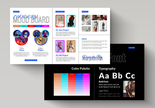 Creative Mood Board Template Layout