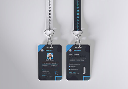 Corporate ID Card Template Design Layout