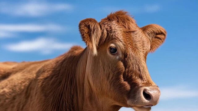 Cows in the field enjoy sunny weather outdoors