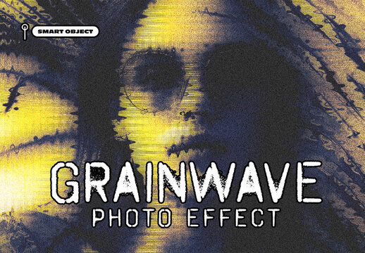 Dark Grain Portrait Photo Effect Template