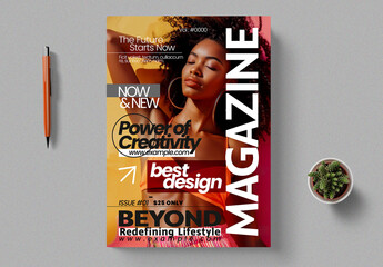 Modern Creative Fashion Magazine Cover Template
