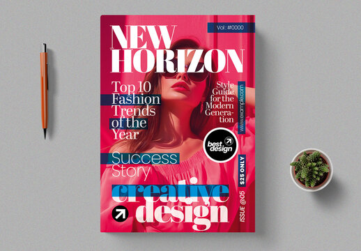 Modern Fashion Magazine Cover Template