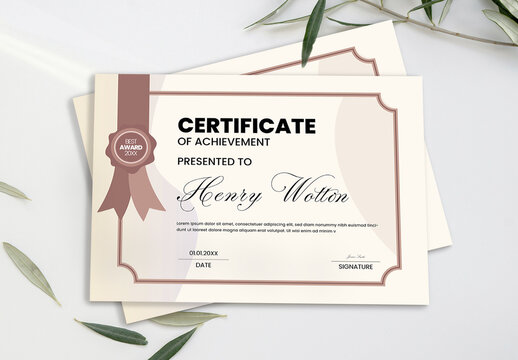 Modern Minimal Certificate Design
