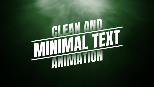Clean and Minimal Text Animation