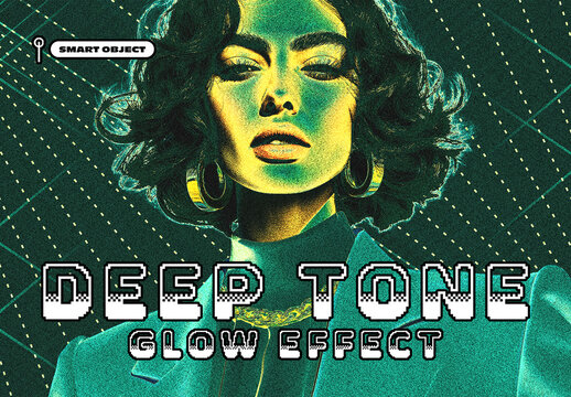 Neon Deep Tone Glow Portrait Photo Effect