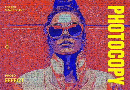 Photocopy Photo Effect Mockup