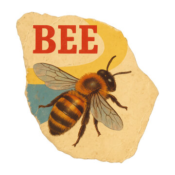 PNG Vintage bee illustration design