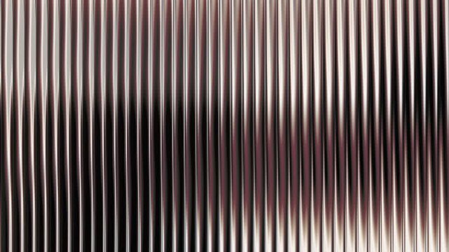 Abstract 3d render, background animation with ribbed dynamic glass gradient animation effect, 4k seamless looped video