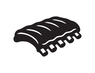 grilled chicken steak fillet with seasoning silhouette