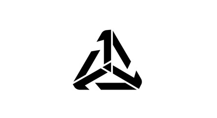 Black Triangle Graphic Design Element.