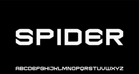 Obraz premium spider modern futuristic font alphabet vector