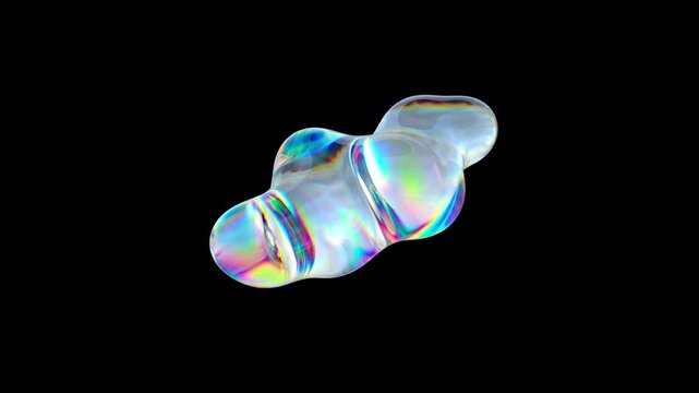 Futuristic Liquid Glass Icon Alpha Loop