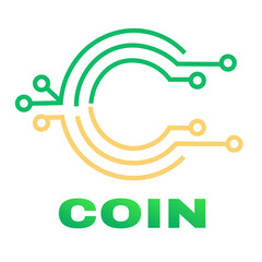 vector logo using the word Coin
