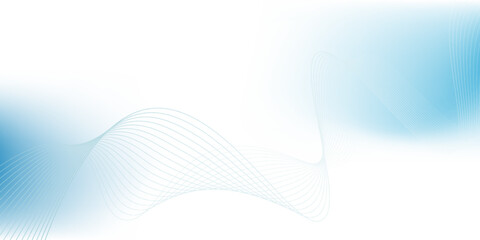 Minimal liquid white ligh blue gradient abstract background with wave line patterns. Vector illustration.