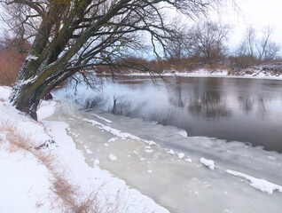 winter landscape on the river