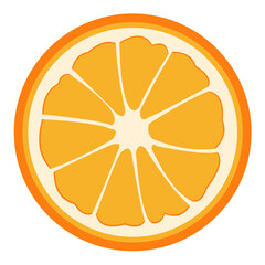 illustration of a half  slice orange or lemon